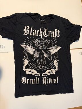Black Craft Cult Graphic Tee - Occult Ritual Print size medium goth